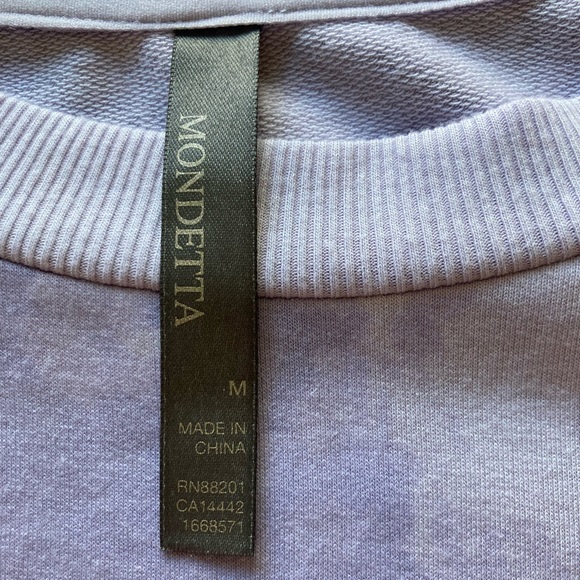 Mondetta Sweatshirt Lightweight Active Top Purple Size Med Excellent Condition - Picture 4 of 5